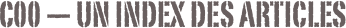 C00 — Un index des articles