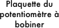 Plaquette du potentiomètre à bobiner